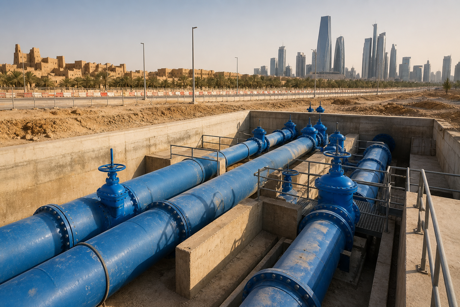 Transmission Line of Treated Water from Dir'yya Pump Station to the King Abdullah Financial Center