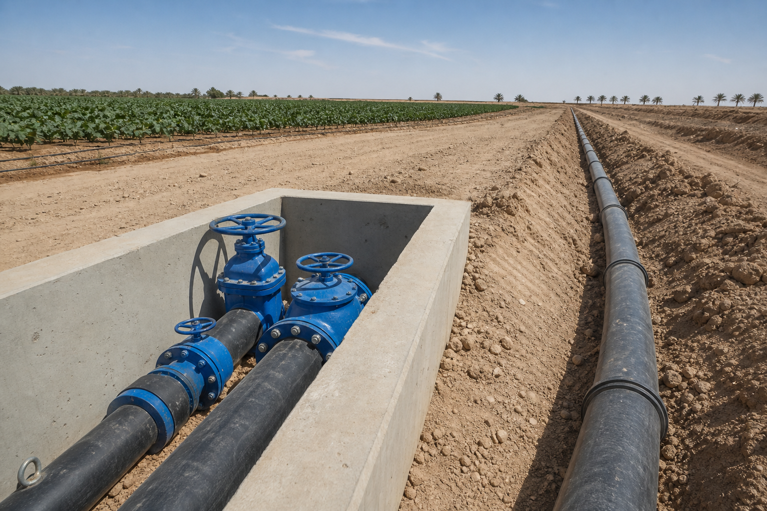 Water Transmission Line from Manfouha Plant to Al-Amaaria – Phase I
